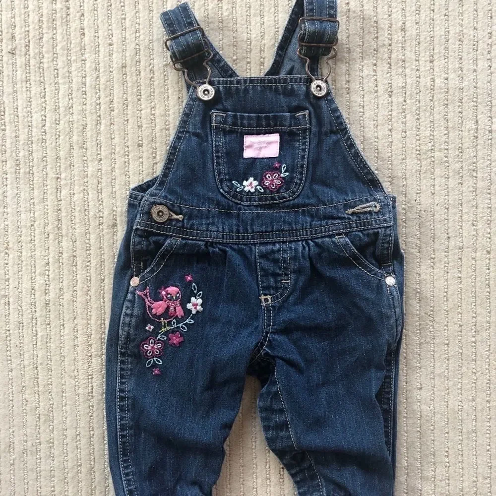 OshKosh Denim Vestbak Snap Bottom Overalls